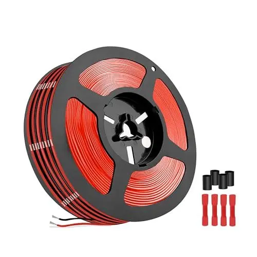 Produktbild: Flexible Silikon-Elektronikdraht-THUN-CT 1,3 mm² 16AWG-12m(6m schwarz und 6m rot) mit niedrigem Widerstand und hoher Temperaturbeständigkeit