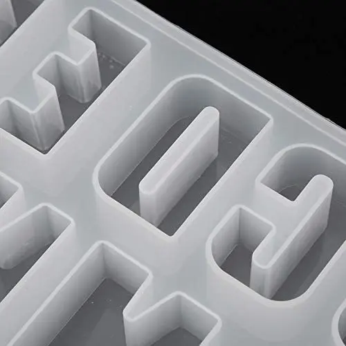 Produktbild: Flexibles organisches Silikonmaterial Gießform, Buchstabenformen, DIY, Werkzeug, Bastelbedarf für die Herstellung von 3D-Buchstaben Schmuck Schlüsselanhänger Halskette Ornamente