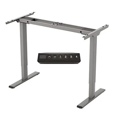 Produktbild: FlexiSpot Höhenverstellbarer Schreibtisch Gestell, Elektrisch Tischbeine mit 2 Motoren & 4 Speicherfunktionen, höhenverstellbares Tischgestell, Grau