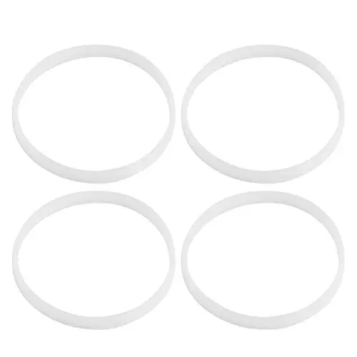 Produktbild: FLEXMAN 4 Stück Gummi O Ring Dichtungs, Weiße Gummidichtung, Weiß Gummidichtung O Ring Dichtung Ersatzteile, Runde Dichtung, Entsafter Mixer für NN100, NN100A, NN101, NN10130, NN102