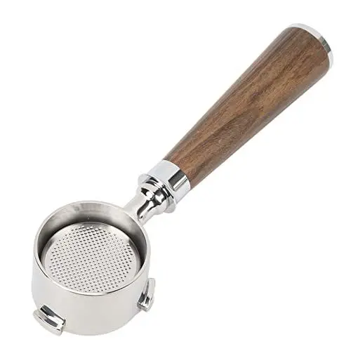 Produktbild: FLEXMAN 51 mm Bodenloser Siebträger, 3 Ohren, Bodenloser Nackter Siebträger aus Edelstahl für Italienische EC0680 EC0685 Kaffeemaschinen (Geben Sie einen schwarzen Säurezweig ein)