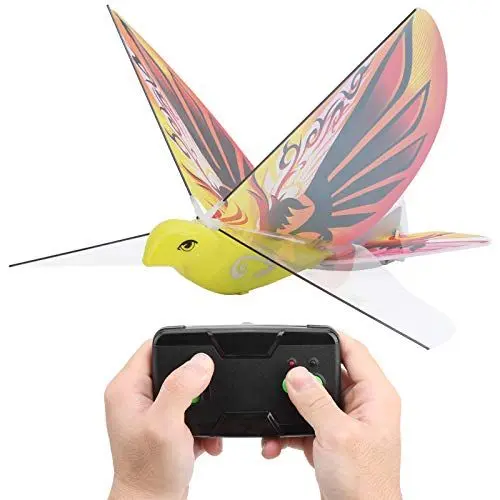 Produktbild: flexman Elektronisches Fliegendes Vogelspielzeug, 8,3 X 10,6 Zoll, Hochsimuliertes LED RC Ebird Spielzeug, Bionischer Vogelhubschrauber mit Schlagenden Flügeln für Den Inn