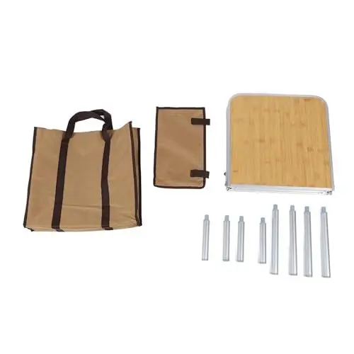 Produktbild: flexman Klappbarer Campingtisch, 80 X 39,9 cm, Kleiner Klapptisch für Drinnen und Draußen, Höhenverstellbar für Picknick, Camping, Grillen, Outdoor Aktivitäten