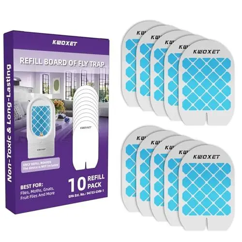 Produktbild: Fliegenfänger Klebe 10 Stück - Ultraklebefallen für Insekten in Küche, Haus & Garten (11x7.5cm) (B-10pcs)