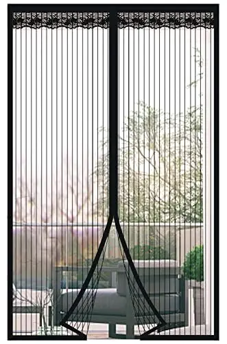 Produktbild: DIKER Fliegengitter Magnet Tür, 75x210cm Fliegenvorhang Magnet Balkontür Ohne Bohren, Insektenschutz Vorhang, Moskitonetz türe, fliegentüren für Wohnzimmer Terrassentür (Schwarz)