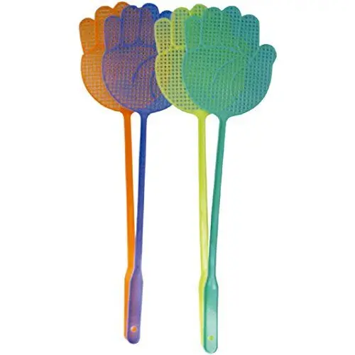 Produktbild: Fliegenklatsche Hand 47cm,farbig sortiert 2er Set