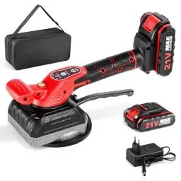Produktbild: Ricyea Fliesen Vibrationsgerät, Akku Fliesenrüttler, Fliesenleger Maschine mit 5 Gang Geschwindigkeit, 130 mm Saugnapf, Fliesenvibrator für 0.2-1.2m Fliesen, Wandfliesen (inkl. 2 Batterien)