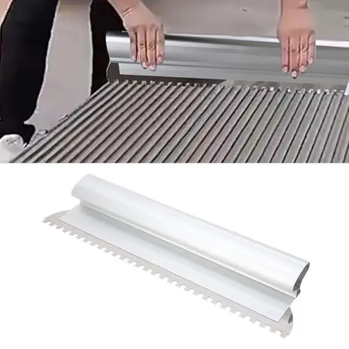 Produktbild: Fliesenkelle, 2/5 X 2/5 Zoll, Quadratische Zahnkelle, Fliesenkleberverteiler, Fliesenwerkzeuge, Wandfliesen-Nivellierwerkzeug, Wandfliesenkelle für Große Fliesen, Bodenbelag,