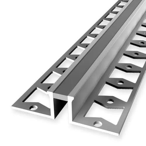 Produktbild: Fliesenprofil 14 x 51 x 2500 mm Einfasshöhe 12.5 mm Dehnungsfugenprofil Edelstahl Geschlossen Gestanzt Metallprofil Edelstahl glänzend Küberit