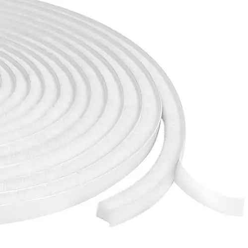 Produktbild: Flintronic Bürstendichtung Selbstklebend, 6m(L) x 9mm(B) x 9mm(D) Bürstenleiste, Dichtungsband Türdichtung Hochdichter Filz, Anti-Kollision Zugluftstopper für Fenster, Schiebetüren, Garderobe -Weiß
