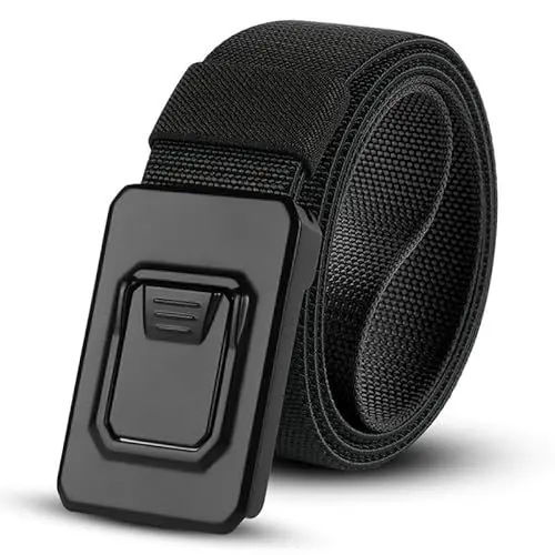 Produktbild: flintronic Gürtel Nylon Canvas Belt, Canvasgürtel, Verstellbarer Nylon Stoffgürtel mit Schnellverschluss, Schneller Pass durch die Flughafensicherheit,125cm taktischer Gürtelschnalle