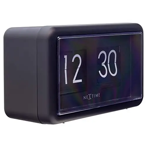 Produktbild: Flip 5228ZW Clock - Tisch oder Wanduhr - Schwarz - 18x10x7cm - NeXtime