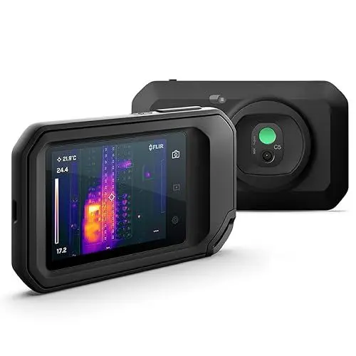 Produktbild: FLIR C5 Kompakte Wärmebildkamera mit WLAN: hochauflösende Infrarot-Bildgebungskamera für Inspektionen sowie Anwendungen in den Bereichen Elektrik/Mechanik, Gebäudetechnik und Heizungs