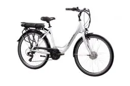 Produktbild: F.lli Schiano E-Moon 26 Zoll E-Bike, City Elektrofahrrad für Damen Herren, Pedelec mit 250W Motor und Shimano 7-Gang-Getriebe, Weiss