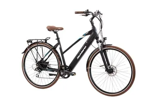 Produktbild: F.lli Schiano E-Voke, E Bike Trekking 28 Zoll, 36V 11.6Ah Abnehmbarer Akku, Motor 250W 50Nm, Trekking EBike für Herren/Damen, Schwarz