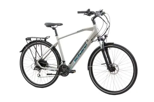Produktbild: F.lli Schiano E-Wave, E Bike Trekking 28 Zoll, 36V 11.6Ah Abnehmbarer Akku, Motor 250W 50Nm, Trekking EBike für Herren, Silber