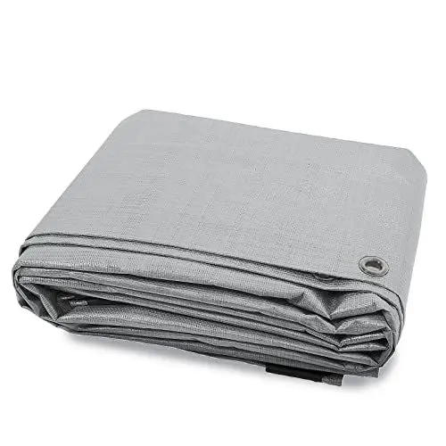 Produktbild: Casa Pura Silber Gewebeplane Home & Garden Silber Abdeckplane Schutzplane Bootsplane (3 x 4 m (140 g/m²))