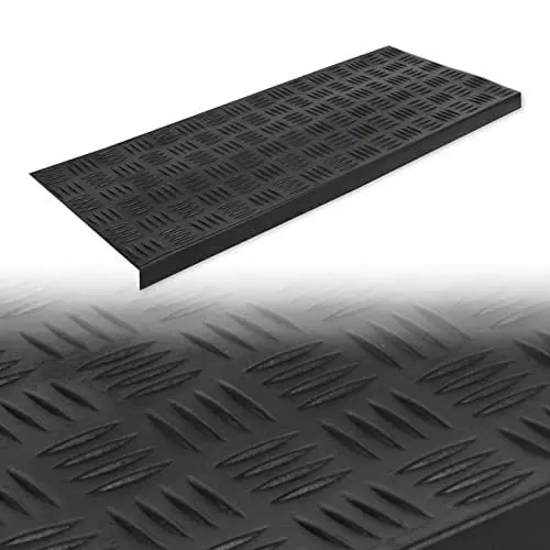 Produktbild: Floordirekt Gummi-Stufenmatten für außen Madras 5 Stück | Gummimatten Außenbereich, wetterfest & widerstandsfähig | In 2 Größen | Treppenmatten für außen (75 x 25 cm)