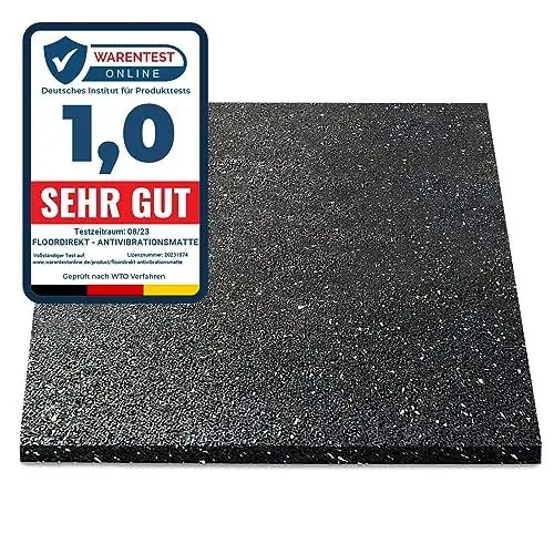 Produktbild: Floordirekt Premium Antivibrationsmatte 60x60cm - Made in Germany - für Waschmaschine Trockner etc. - zuschneidbar - in 4 Stärken erhältlich (60 x 60 x 0,5 cm)