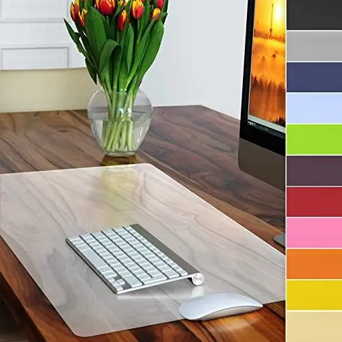 Produktbild: Floordirekt Schreibtischunterlage - Schreibunterlage - Unterlagenmatte - Ideal für Büro & Zuhause - Anti-Rutschbeschichtung - Tischunterlage (Transparent, 65 x 50 cm)