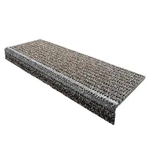 Produktbild: Floordirekt Sicherheits-Stufenmatten für Außenbereiche | Rutschhemmend bei Nässe und Glatteis | Witterungsbeständig & stark haftend | mit aufgestreutem PVC-Granulat (25 x 73 cm, Dunkelbraun)