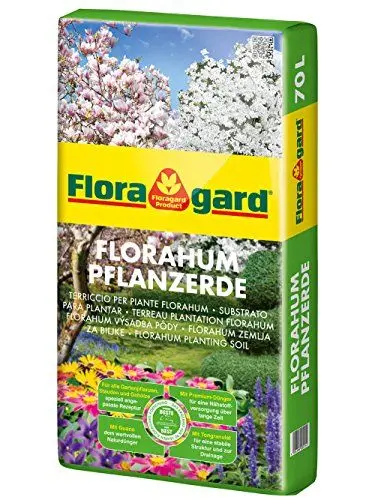Produktbild: Floragard Florahum Pflanzerde 70 L Universalerde für Blumenbeete, Stauden, Sträucher, Gehölze und andere Gartenpflanzen mit Tongranulat und dem Naturdünger Guano Erdfarben 76.0 x 37.0 x 14.0 cm