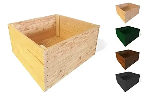 Produktbild: Floranica Pflanzkasten Lärchenholz Pflanzkübel aus Lärche Blumentopf draussen Blumenkasten Balkon Entwässerungsloch Holzkasten anzuchttöpfe 50cm x 53cm x 28cm Natural