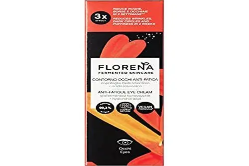 Produktbild: Florena Fermented Skincare Augenkontur, Anti-Müdigkeit, Augencreme mit biofermentiertem Geißblatt und Hyaluronsäure, Augenkontur, vegane Augenringe, 15 ml