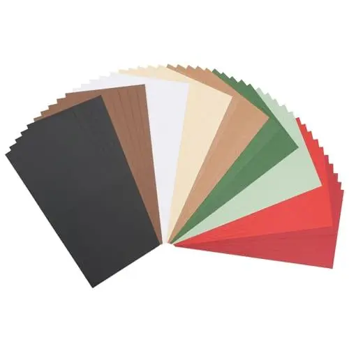 Produktbild: Florence Tonkarton für Karten Weihnachten - Bastelkarton 13,5 x 13,5 cm - Bastelpapier 45 Stück - Scrapbook Papier für Karten Basteln, Stanzen und Papierbasteleien - Bastelset - Glattes - 250 gsm