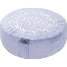 Produktbild: Florensi Yogakissen Meditationskissen - Bequemes Yoga Sitzkissen - Traditionelles Tibetisches Meditationskissen mit Edlem Samtbezug - Großes Yogakissen Rund - Premium Yogakissen mit Buchweizenfüllung