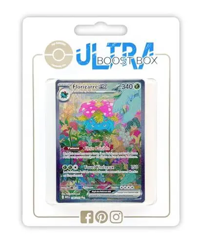Produktbild: Florizarre ex (Bisaflor ex) 198/165 Geheimer Alternative Pokémon Gallery - Myboost X Écarlate et Violet 3.5-151 Box mit 10 französisch Pokémon-Karten