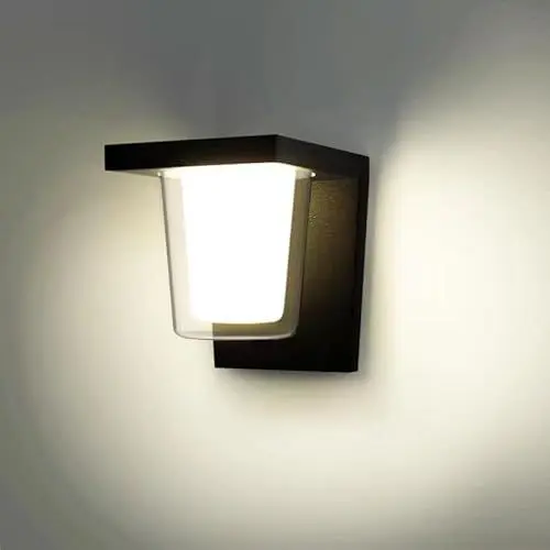 Produktbild: FLORNIA Aussenleuchte Außenlampe LED Wandleuchte Aussen für Balkon, Garten (4000K 800LM 13W IP65 Schwarz)