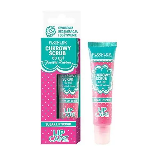 Produktbild: FlosLek Lippen Scrub Zucker-Peeling Fertodi Rubina, 14 g, fruchtige Regeneration und Auffrischung, Samtige, Geschmeidige und Volle Lippen, Himbeergeschmack