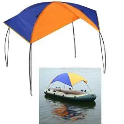 Produktbild: Floving 4-5 Personen aufblasbares Boot Markise aufblasbares Sonnenschirm Boot/Segelboot Markise Top Abdeckung Angeln Zelt (Marineblau)
