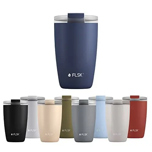 Produktbild: FLSK Unisex – Erwachsene Cup Coffee to go-Becher (350 ml), Midnight, 0.35