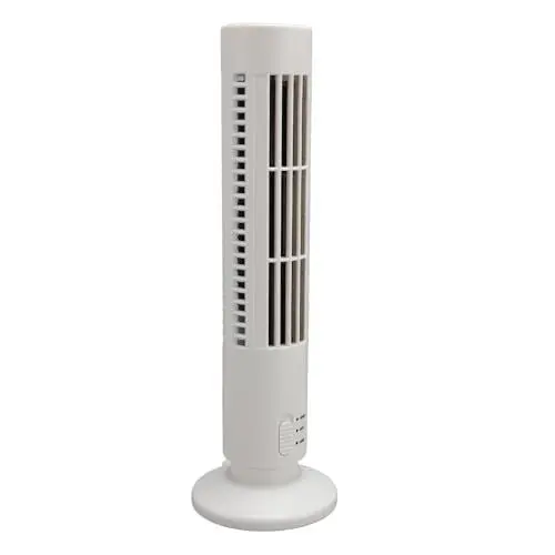 Produktbild: Flügelloser Turmventilator, USB-Kühlturmventilator mit 2 Geschwindigkeiten, Leiser Standventilator, Tragbarer Schreibtischventilator für Schlafzimmer, Innenbereich, Büro und