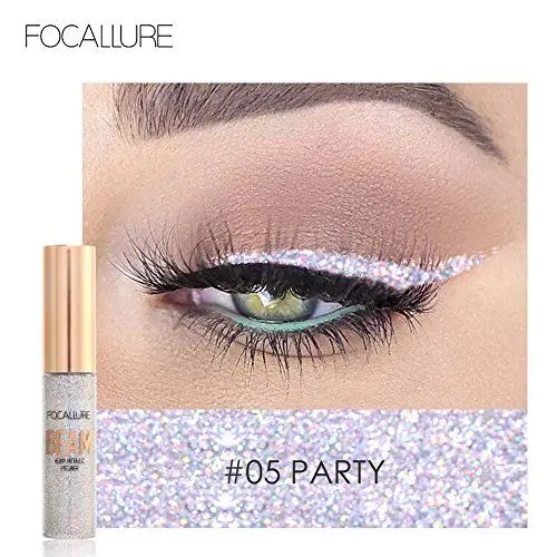 Produktbild: Flüssiger Glitzer-Eyeliner, Schimmernder Metallischer Glitzer-Lidschatten, Eyeliner Flüssiges Augen-Make-up-Flüssigkeit, 5 Farben(5)