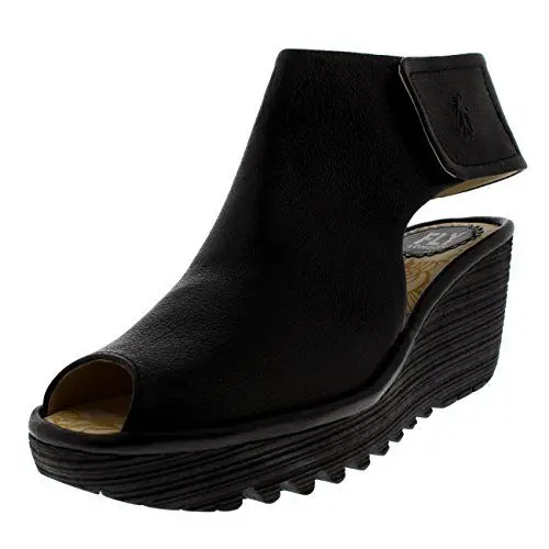 Produktbild: FLY London Yone642Fly, Damen Peep-Toe Pumps, Schwarz (black 000), 39 EU