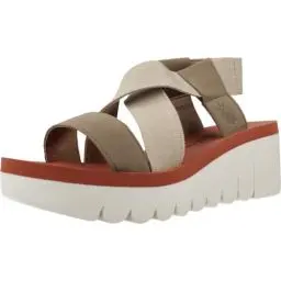 Produktbild: Fly London Damen YABI922FLY Sandal, Military/BEIGE/Brick, 38 EU