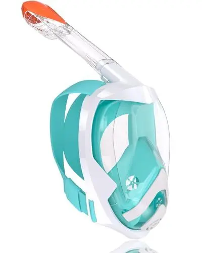 Produktbild: Flyboo Tauchmaske Schnorchelmaske Vollmaske,180-Grad-Sicht Tauchmasken mit Panorama-Vollgesichtsdesign,Sportkameras Kompatible Taucherbrille für Erwachsene Jugendliche