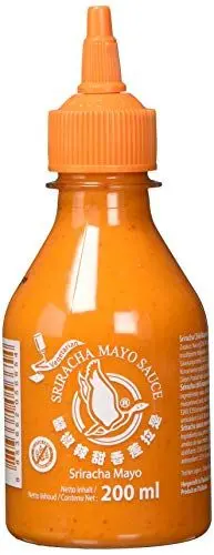 Produktbild: FLYING GOOSE Sriracha Mayoo Sauce - Mayonnaise, leicht scharf, orange Kappe, Würzsauce aus Thailand, 1er Pack (1 x 200 ml)