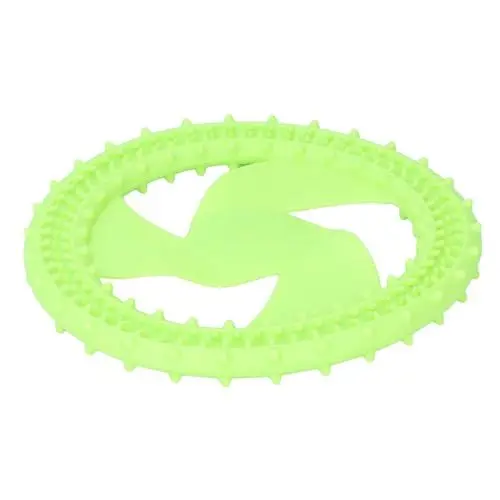Produktbild: Flying Disk Haustier-Sportspielzeug, Silikon, Angstlinderndes Hunde-Flying-Disc-Spielzeug, Harmlos, Kompakt, für Outdoor-Training (Green)