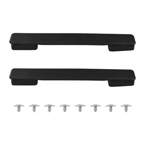 Produktbild: Flylin 2 Stück Koffergriffe Ersatz, 20 cm/7,9 Zoll Länge Kunststoff Koffergriff Griff wit 8 Schrauben, Ergonomische Reisekoffer Zuggriffe Schwarz Ersatzgriff für Gepäckkoffer (057)