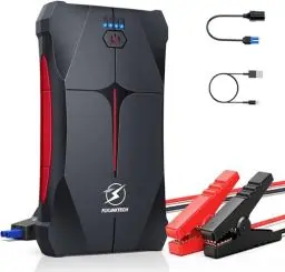 Produktbild: FLYLINKTECH Starthilfe Powerbank, 2500A Spitzstrom Tragbare Auto Starthilfe 12V für 6.0L Benzin und 5.0L Dieselmotor, IP66 Wasserdicht Starter Powerbank mit LED Taschenlampe