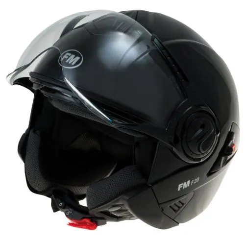 Produktbild: FM Jethelm mit Visier, Schwarz, XS