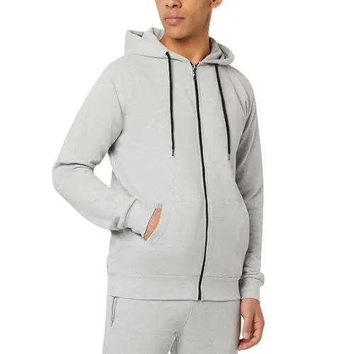 Produktbild: FM London Hoodie mit Reißverschluss für Herren - Kapuzenpullover mit Reißverschluss Ideal für Freizeit und Sportbekleidung