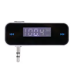Produktbild: FM Transmitter Audio Adapter Car Kit, Wireless in Car Radio Transmitter Eingebauter 3,5-mm-Aux-Anschluss für Auto 6s 5 SE Smartphones MP3 MP4 Audio-Player