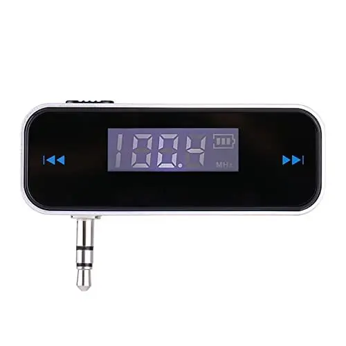 Produktbild: FM Transmitter Audio Adapter Car Kit, Wireless in Car Radio Transmitter Eingebauter 3,5-mm-Aux-Anschluss für Auto 6s 5 SE Smartphones MP3 MP4 Audio-Player