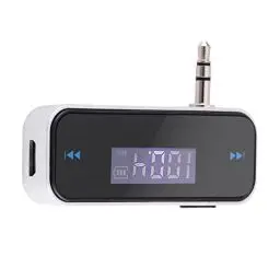 Produktbild: FM Transmitter Audio Adapter Car Kit, Wireless in Car Radio Transmitter Eingebauter 3,5-mm-Aux-Anschluss für Smartphones MP3 MP4 Audioplayer, mit LCD-Hintergrundbeleuchtung