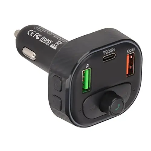 Produktbild: FM Transmitter Auto, Auto Radio Transmitter Freisprecheinrichtung MP3 Player mit Dual USB Anschlüsse Lesen LED Licht, PD20W, QC3.0-Schnellladung